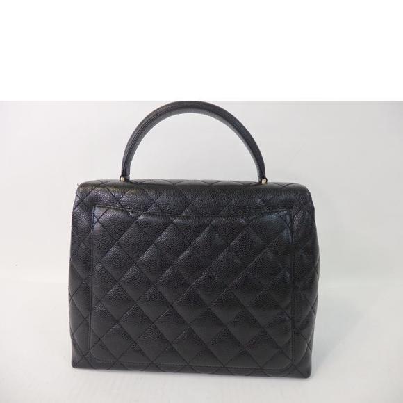 Chanel Black Handbag Coco Mark Caviar Matelasse - Picture 1 of 9